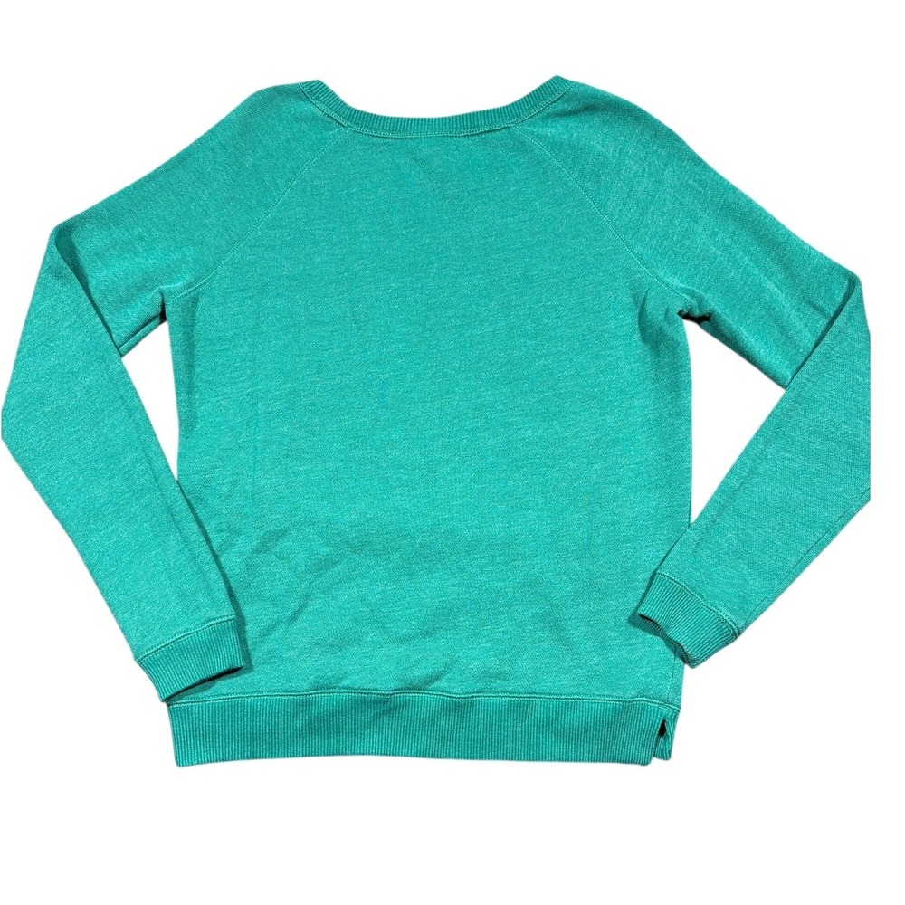 American Eagle‎ Outfitters Green Pullover Sweatshirt Women's XS Logo Crew Fleece - Picture 2 of 8